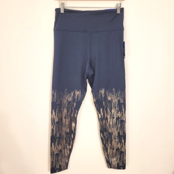 NWT LabJoy 7/8 length high rise leggings size M insignia blue - Picture 1 of 13